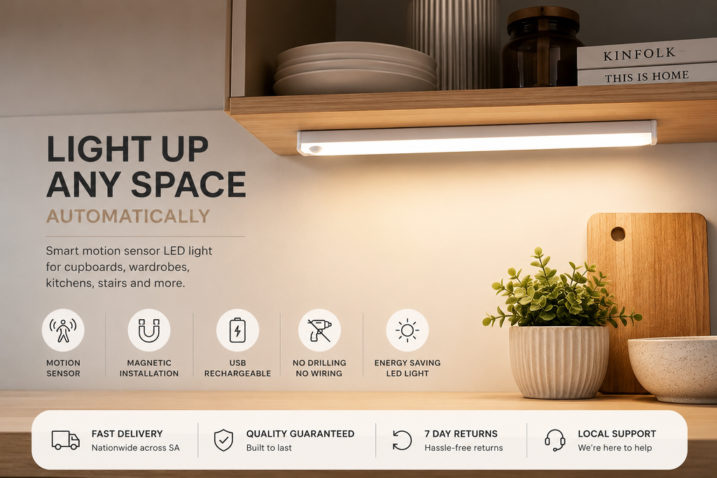 2-Pack Smart Motion Sensor LED Light Bar – Rechargeable, Magnetic & Wireless